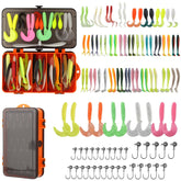 Paddle tail swimbaits 100-piece kit in assorted colors