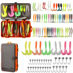 Paddle tail swimbaits 100-piece kit in assorted colors