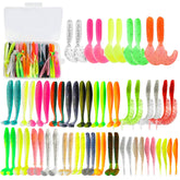60-piece paddle tail swimbaits set with tackle box