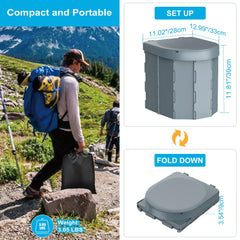 PAHTTO adult toilet with lid demonstrates hygienic privacy during camping.