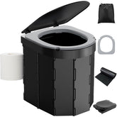 PAHTTO portable camping toilet with PU cushion offers cool-warm comfort on outdoor trips