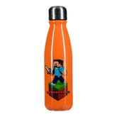 Paladone Minecraft water bottle with screw-top lid for spill-free travel.
