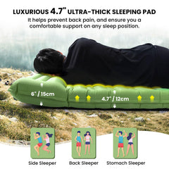 Pallfi ultra-thick pad with ergonomic pillow for neck and back comfort
