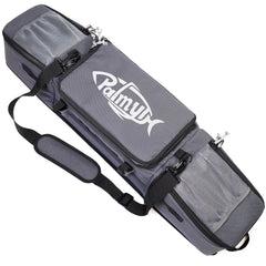 Palmyth ice fishing rod case front view showing organized outer profile