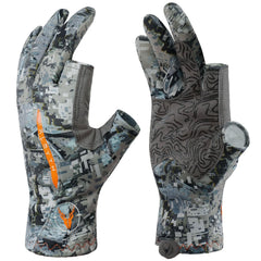Palmyth men's hunting gloves Gravel Shade closeup highlights durable fabric for cold-weather hunting.