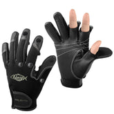 Palmyth neoprene fishing gloves with 3-cut fingers for quick rod handling.
