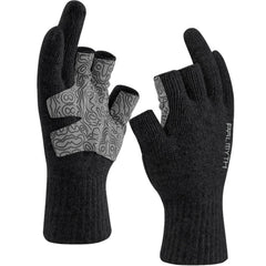 Palmyth Wool Fishing Gloves with 3-Cut dexterity enabling knot tying and camera handling.