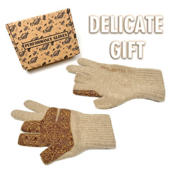 Palmyth Wool Fishing Gloves anti-slip palm with silicone grip for secure handling when wet