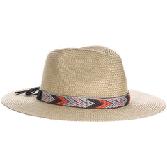Panama Jack safari hat with Aztec band for stylish sun protection