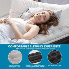 Panana queen air mattress at 18.5 inch height providing bed-like height