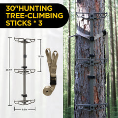 Panbofoda aluminum 6061 climbing stick highlights this lightweight design for portable treestand travel.