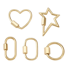 PH PandaHall brass star lock charm adds secure style to handmade jewelry.