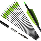 PANDARUS 31-inch carbon arrow with green fletching for precise target practice.
