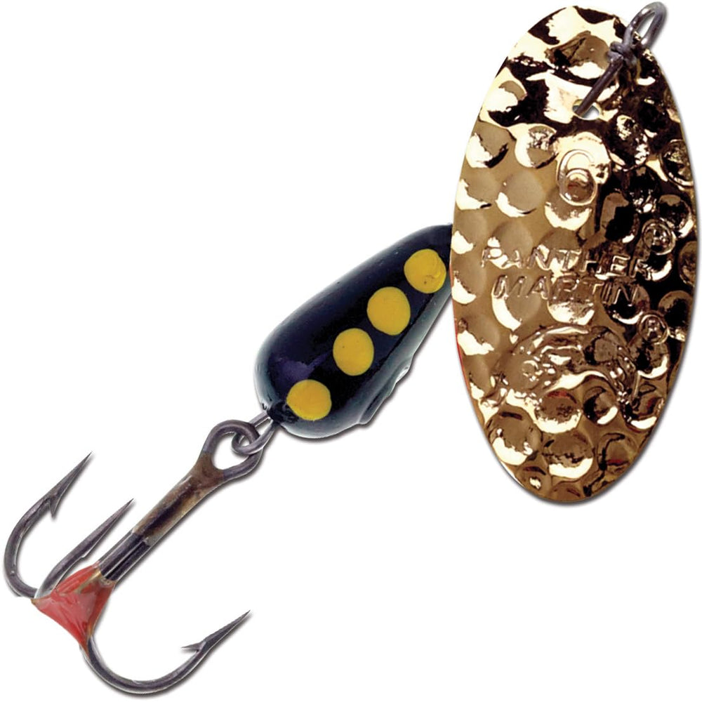 Panther Martin 4in PMHMHS-HGG spinner with gold blade for high visibility.