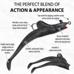 Panther Martin BigFin spare tail pack ready for quick rig changes.