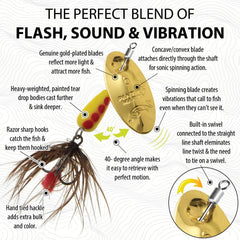 Panther Martin Inline Swivel Regular Fly spinner side view, designed to prevent line twists during fishing.