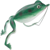 Panter Martin Superior Frog lure, green and white, delivering lifelike kicking action for bass.