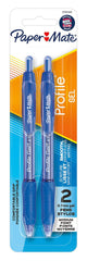 Paper Mate Gel Pen Profile Retractable Blue 0.7mm glides smoothly for crisp writing.
