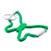 Paracord Planet Butterfly Key Clip (green) on a belt loop secures keys and small accessories.