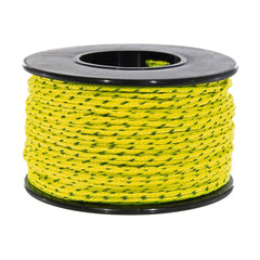 Paracord Planet Micro Cord Neon Yellow glow-in-the-dark, ideal for crafts and survival uses.