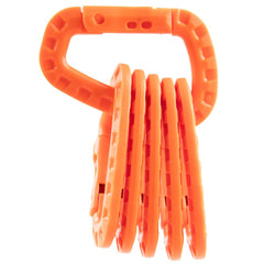 Paracord Planet Tactical Carabiner Keychain six-pack in black, compact and easy to attach.