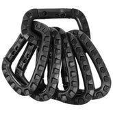Paracord Planet tactical carabiner keychain khaki clip for easy backpack attachment.