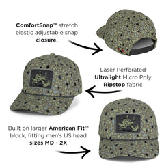 Paramount Outdoors Big Foot Squatch Cap back perforation for airflow.