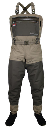 Paramount Outdoors Slate full-wrap 6-ply wader showing rugged protection for deep wading.