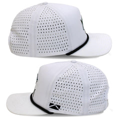 Paramount Tarpon hat back view shows laser perforation and ventilation