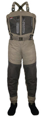 Paramount Outdoors Whetstone women's breathable wader front view with split pockets for easy gear access.