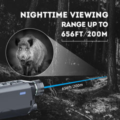 PARD Night Vision Monocular IR illuminator 200m enables clearer targets in low light