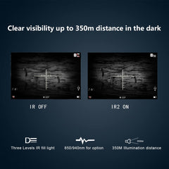 PARD Night Vision Scope 850nm IR illuminator enables longer-range observation.