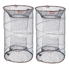 Parliky collapsible fish trap 17x10 shows a compact design for easy transport and storage.