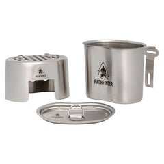 The Pathfinder School canteen cooking set nesting cup showcases compact design for backcountry cooking.