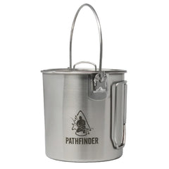 Pathfinder bush pot 120oz with pour spout ready for group cooking.