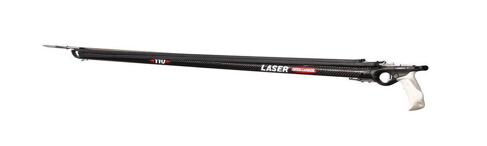 Pathos Laser Open Carbon Speargun 140cm barrel for precise, smooth shots underwater.