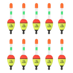 PATIKIL 0.1 oz yellow fishing bobber with glow tube for night visibility.