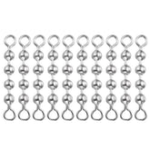 PATIKIL 1.4 inch fishing bead chain swivel, silver tone, 4 beads, stainless steel