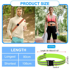 PATIKIL 10-pack glow PT belt sash ready for group rides or training sessions.
