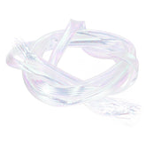 PATIKIL pearlescent white 8mm holographic braid tube for fly tying - 1M length