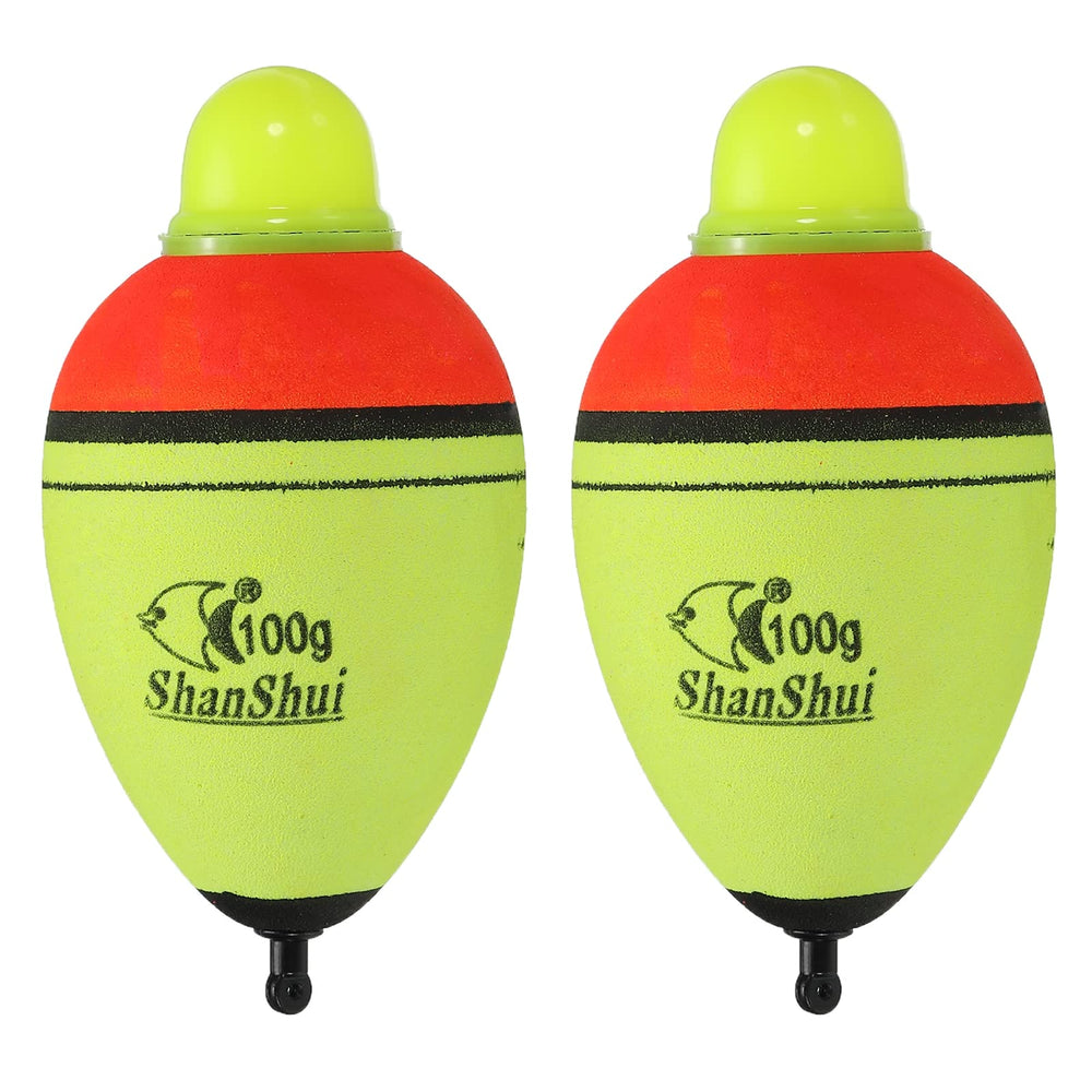 PATIKIL 3.5oz lighted slip bobbers in yellow color - two pack, front view