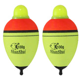 PATIKIL 3.5oz lighted slip bobbers in yellow color - two pack, front view