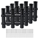 PATIKIL 3-tube rod holder on a boat keeps rods secure during trips.