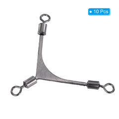 PATIKIL 3 Way Swivel Connector shows 360° rotation to reduce tangles during casting.