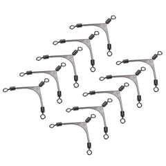 PATIKIL 3 Way Swivel Connector mainline to leader view for smooth line flow.
