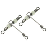 PATIKIL 3-way swivel with luminous beads visible in low light for surf fishing