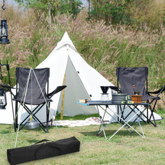 PATIKIL 35-inch camp chair bag zipper opening for quick loading during travel.