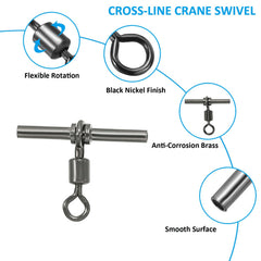 PATIKIL 360-degree rotation feature promotes tangle-free fishing lines.