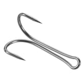 PATIKIL 4# double fish hook close-up, sharp and durable for reliable catches.