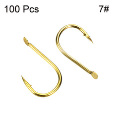 PATIKIL 7# J-shaped hook with thick head resists bending during tough bites.